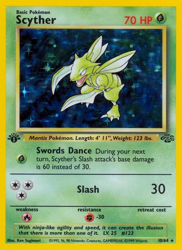 Scyther (10) 10/64 card from Jungle