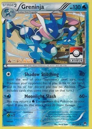 Greninja (Pokemon League) [4th Place] 040/122 card from League & Championship Cards