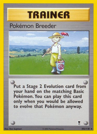 Pokemon Breeder 102/110 card from Legendary Collection