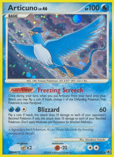 Articuno 1/100 card from Majestic Dawn