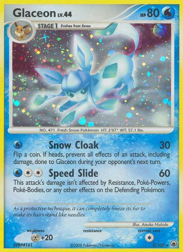 Glaceon (5) 5/100 card from Majestic Dawn