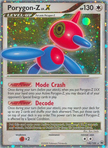 Porygon-Z LV.X 100/100 card from Majestic Dawn
