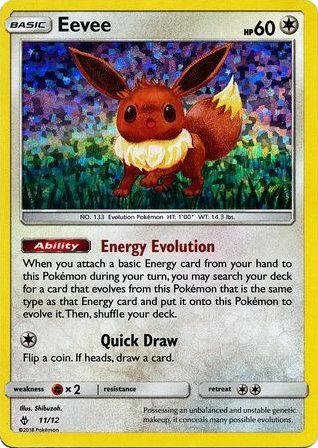 Eevee 011/012 card from McDonald's Promos 2018