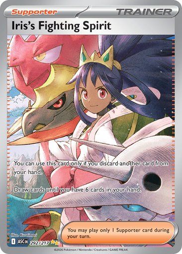 Iris's Fighting Spirit 292/217 card from ME: Ascended Heroes