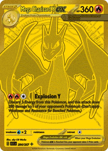 Mega Charizard Y ex 294/217 card from ME: Ascended Heroes