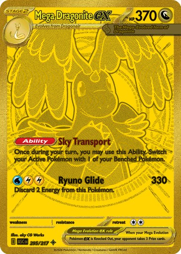 Mega Dragonite ex 295/217 card from ME: Ascended Heroes