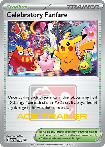 Celebratory Fanfare (Ace Trainer) 028 card from ME: Mega Evolution Promo