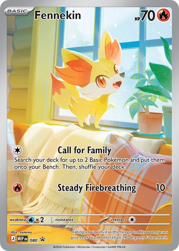 Fennekin (Pokemon Center Exclusive) 080 card from ME: Mega Evolution Promo