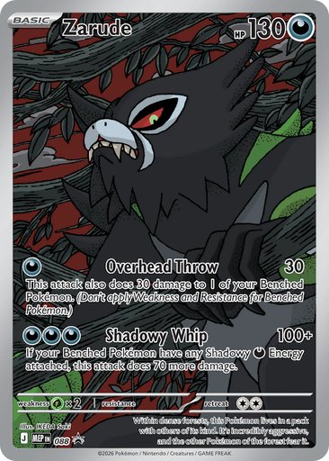 Zarude (Pokemon Center Exclusive) 088 card from ME: Mega Evolution Promo