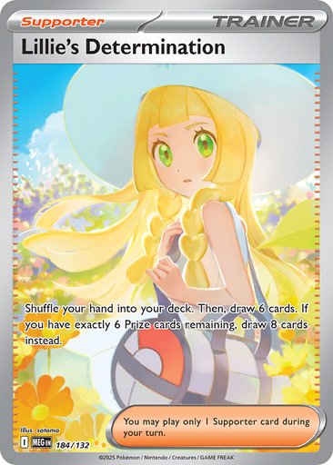Lillie's Determination 184/132 card from ME01: Mega Evolution