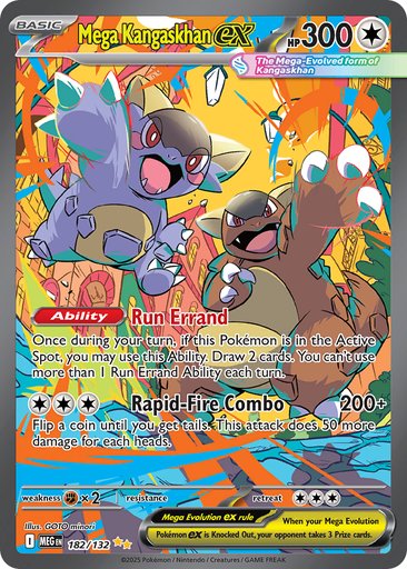 Mega Kangaskhan ex 182/132 card from ME01: Mega Evolution