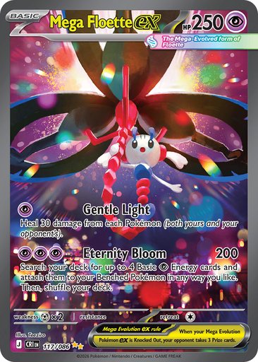 Mega Floette ex 117/086 card from ME04: Chaos Rising