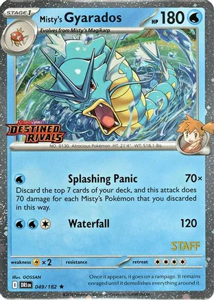 Misty's Gyarados (Prerelease) [Staff] 049/182 card from Miscellaneous Cards & Products