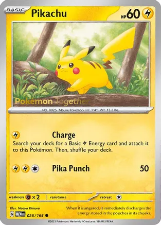 Pikachu (Pokemon Together) 025/165 card from Miscellaneous Cards & Products