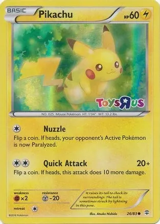 Pikachu (Toys R Us) 026/083 card from Miscellaneous Cards & Products