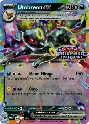 Umbreon ex (Prismatic Evolutions Stamp) 060/131 card from Miscellaneous Cards & Products