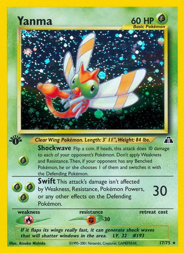 Yanma (17) 17/75 card from Neo Discovery