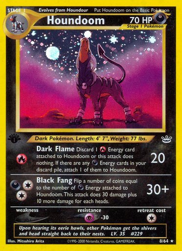 Houndoom 08/64 card from Neo Revelation