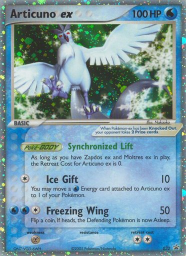 Articuno ex (EX Collector's Window Tins) 032 card from Nintendo Promos