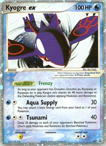 Kyogre ex (EX Collector's Tins) 037 card from Nintendo Promos