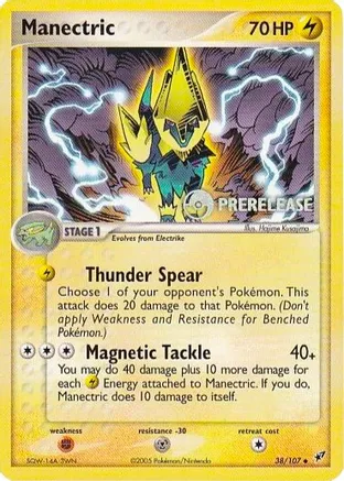 Manectric (Prerelease) 38/107 card from Nintendo Promos