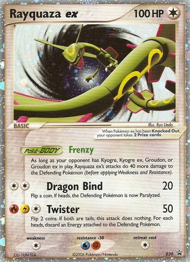 Rayquaza ex (EX Collector's Tin) 039 card from Nintendo Promos
