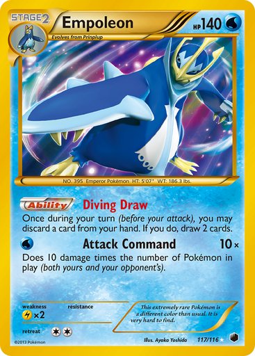 Empoleon (117 Secret Rare) 117/116 card from Plasma Freeze