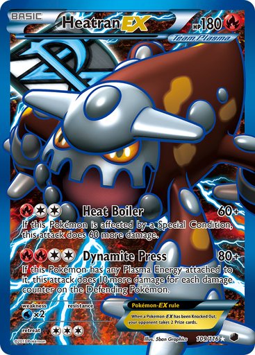 Heatran EX (Team Plasma) (Full Art) 109/116 card from Plasma Freeze