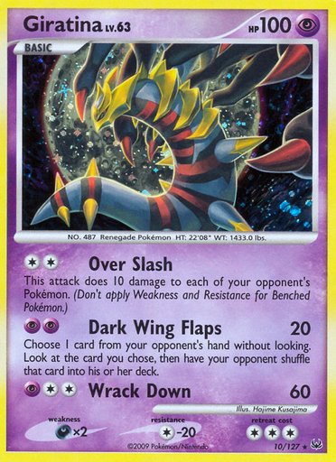 Giratina (10) 10/127 card from Platinum