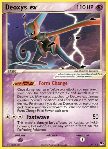 Deoxys ex 017/017 card from POP Series 4