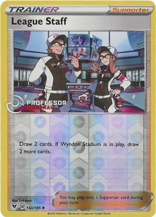 League Staff 153/185 card from Professor Program Promos