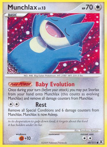 Munchlax (69) 69/111 card from Rising Rivals