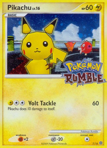 Pikachu 7 card from Rumble