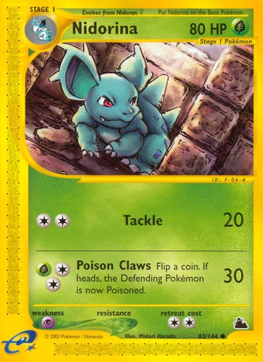Nidorina 083/144 card from Skyridge
