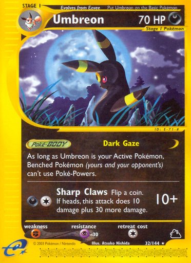 Umbreon (32) 032/144 card from Skyridge