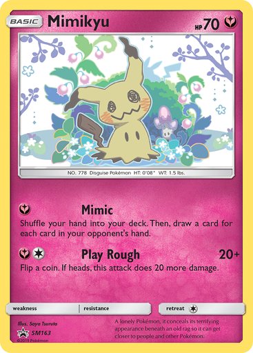 Mimikyu SM163 card from SM Promos