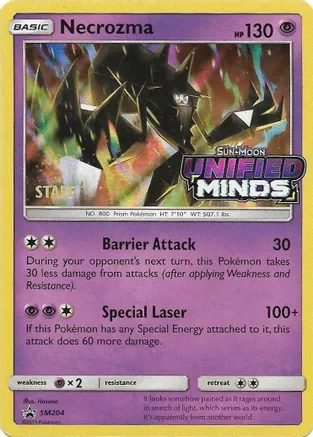 Necrozma (Prerelease) [Staff] SM204 card from SM Promos