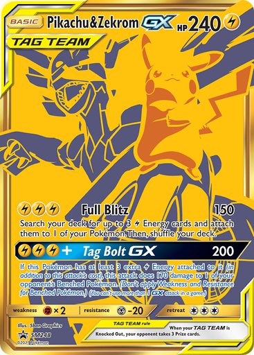 Pikachu & Zekrom GX SM248 card from SM Promos
