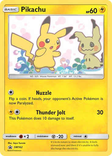 Pikachu SM162 card from SM Promos