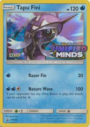 Tapu Fini (Prerelease) [Staff] SM203 card from SM Promos