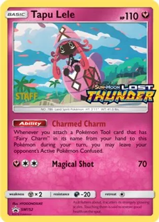 Tapu Lele (Prerelease) [Staff] SM152 card from SM Promos