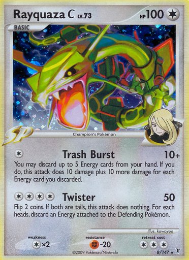 Rayquaza C 8 card from Supreme Victors