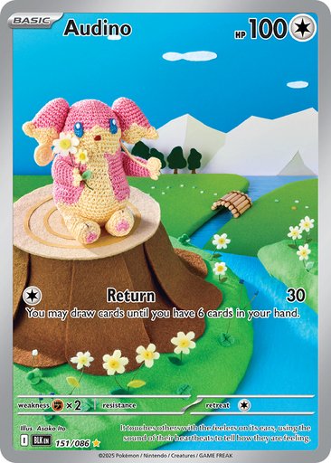 Audino 151/086 card from SV: Black Bolt