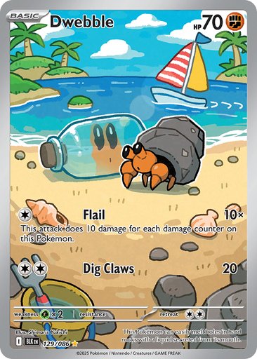 Dwebble 129/086 card from SV: Black Bolt