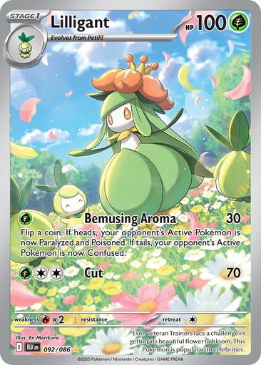 Lilligant 092/086 card from SV: Black Bolt