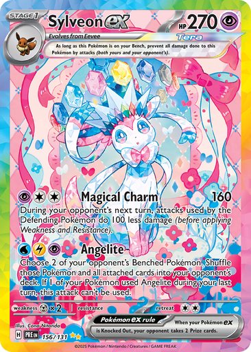 Sylveon ex 156/131 card from SV: Prismatic Evolutions