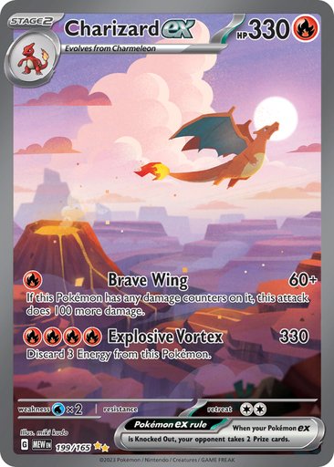 Charizard ex 199/165 card from SV: Scarlet & Violet 151