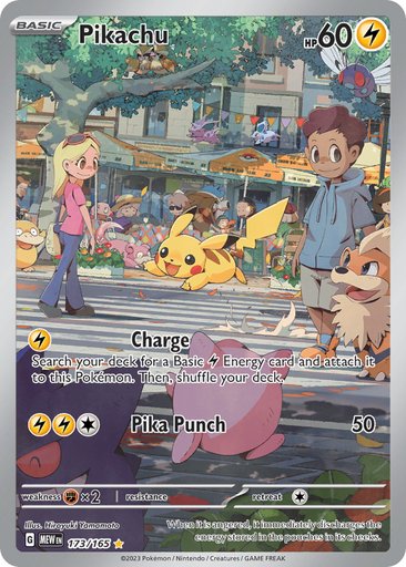 Pikachu 173/165 card from SV: Scarlet & Violet 151