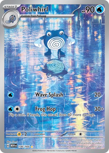 Poliwhirl 176/165 card from SV: Scarlet & Violet 151