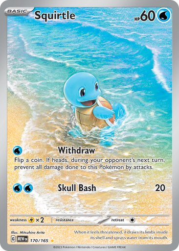 Squirtle 170/165 card from SV: Scarlet & Violet 151